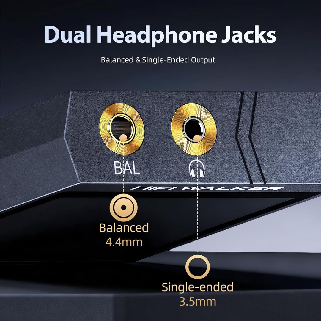 HIFI WALKER H20 Ultra HiFi MP3 Player mit Bluetooth 5.1, ES9038Q2M DAC, 32bit/192kHz, DSD, 4-Zoll-To
