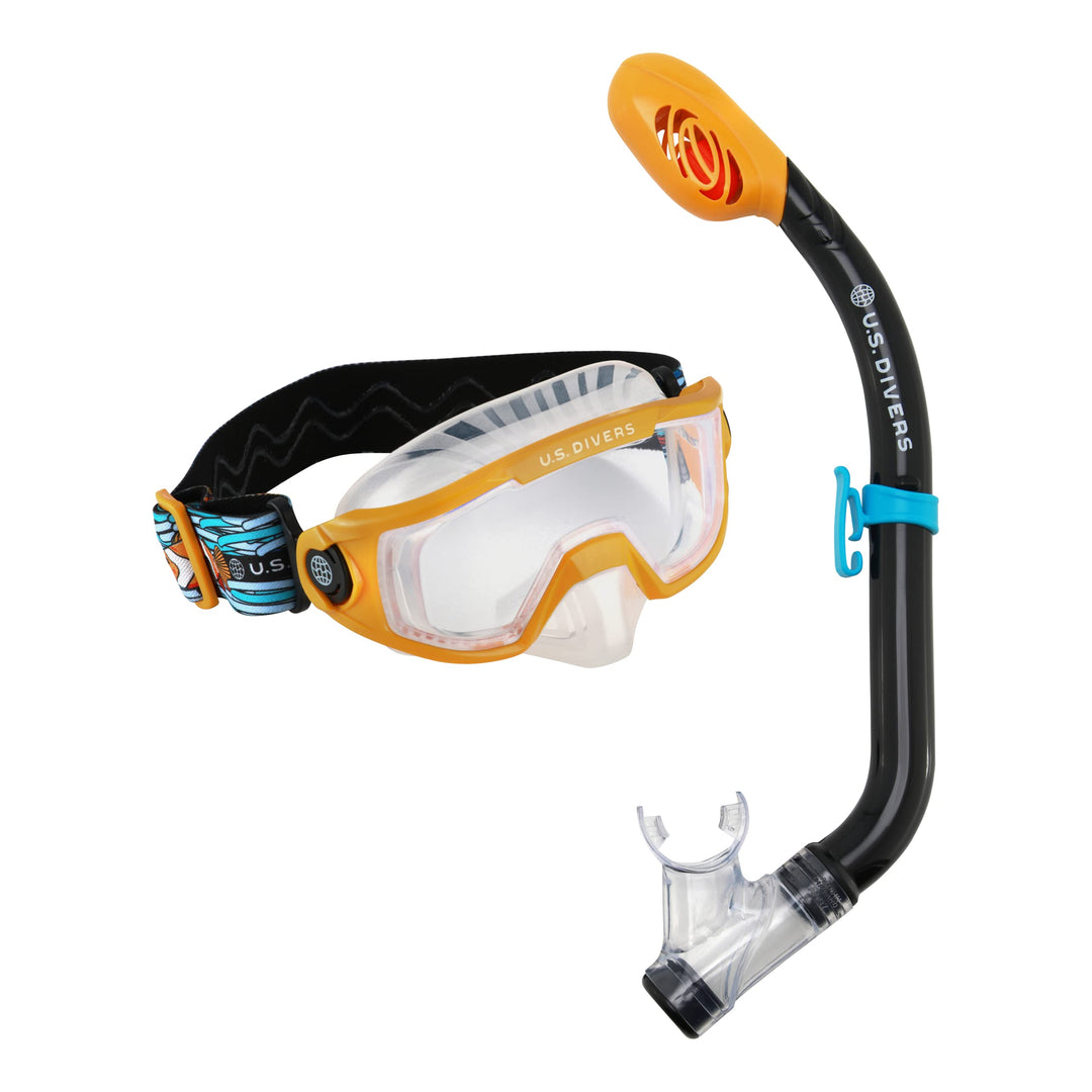 US Divers | Schnorchel Combo Avila für Kinder ab 6+ | Maske und Schnorchel BLACK BLUE, BLACK BLUE