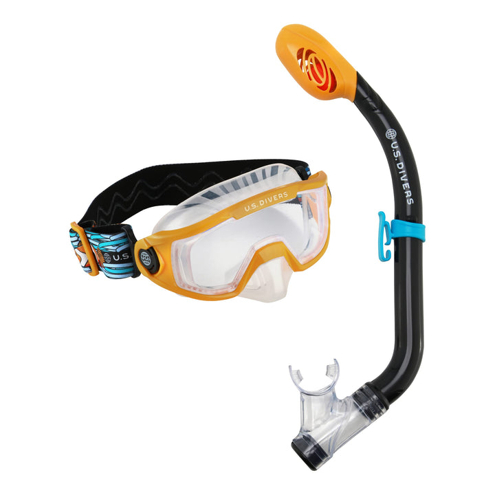 US Divers | Schnorchel Combo Avila für Kinder ab 6+ | Maske und Schnorchel BLACK BLUE, BLACK BLUE