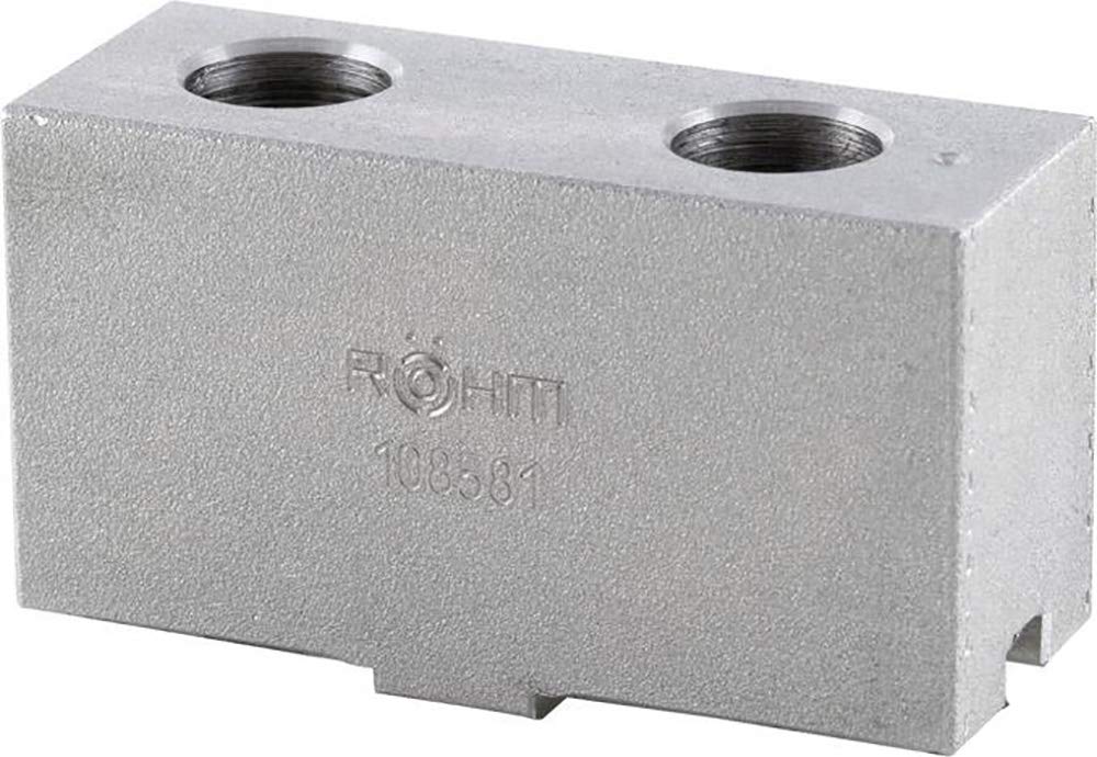 RÖHM 108581 Ungestufte Aufsatzbacken AB DIN 6350 Typ 302 für ZGU/ZSU 160/3 ungehärtet (3-er pack)