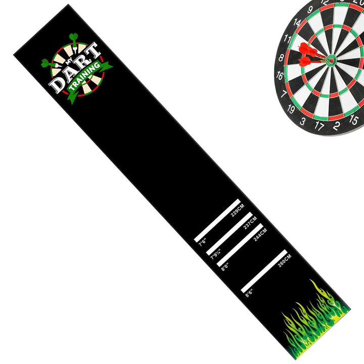 Generisch Dartscheiben Matte | 300x34cm Dartmatte für Boden | rutschfeste Gummis Dartteppich mit Abw