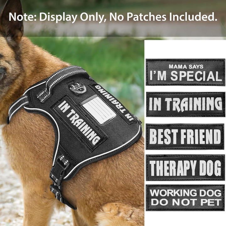 HEELE Hundegeschirr, Metall Taktisches Geschirr, Taktische Hundeweste, Service Hundegeschirr, MOLLE