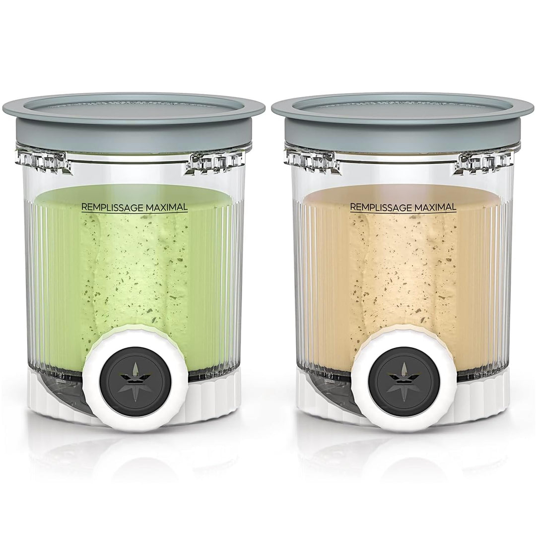 2 Stück Eisbehälter für Speiseeis,Creami Deluxe Behälter für Ninja Creami Eismaschine NC700 und NC70
