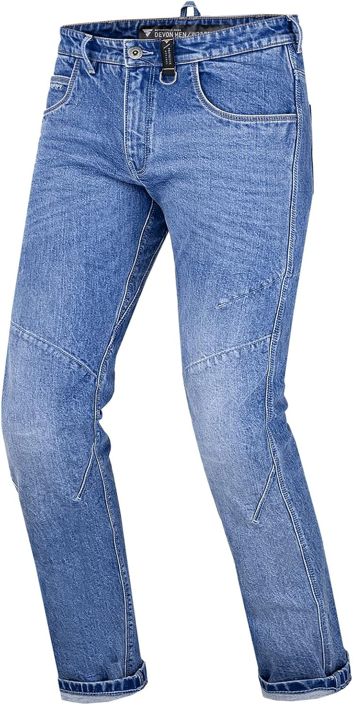 SHIMA DEVON Motorradjeans - Belüftete Elastische Slim Fit Biker Motorradhose mit FiberQL-Verstärkung