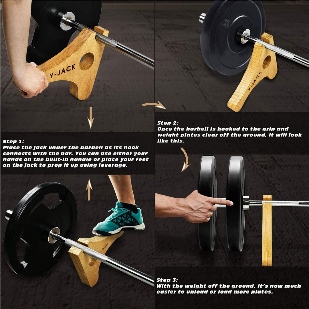 Yes4All Mini Deadlift Langhantelheber mit rutschfestem Gummigriff - Geeignet zum Beladen, Entladen u