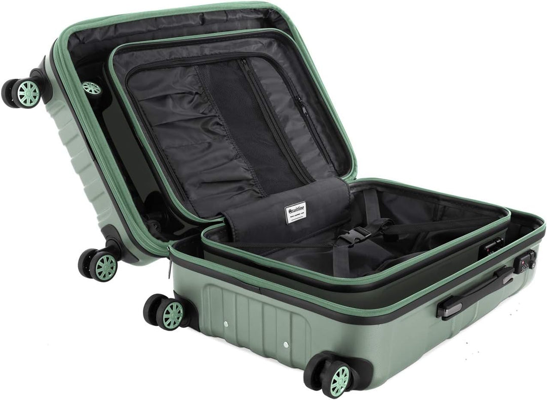 Suitline 3er Koffer-Set Trolley-Set Rollkoffer Hartschalen-Koffer Reisekoffer, TSA, (55 cm, 66 cm, 7
