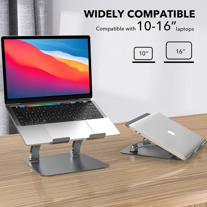 GRSTREE Laptop Ständer, Ergonomischer Notebook Ständer, Höhenverstellbarer Computerständer für Lapto