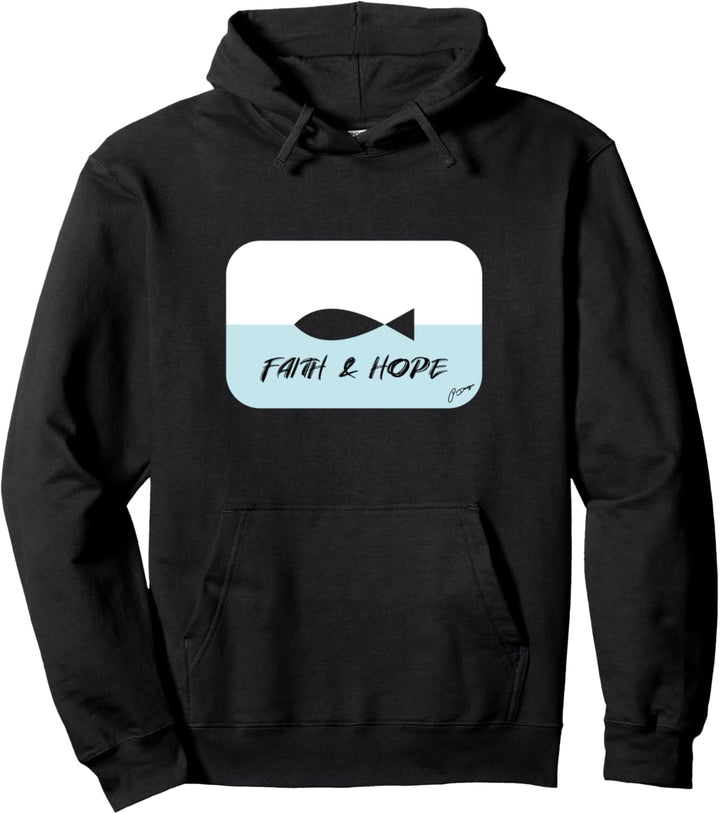 Modernes christliches Ichtus (Ichthys Ixoyc) Faith and Hope Pullover Hoodie