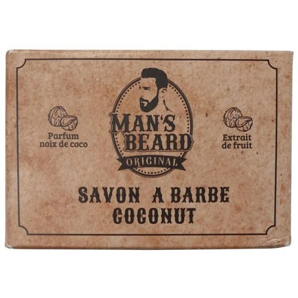 Man's beard - Peelingseife rückfettend mit alpiner Ziegenmilch, Duft: Coconut – hilft dem Bartwachst