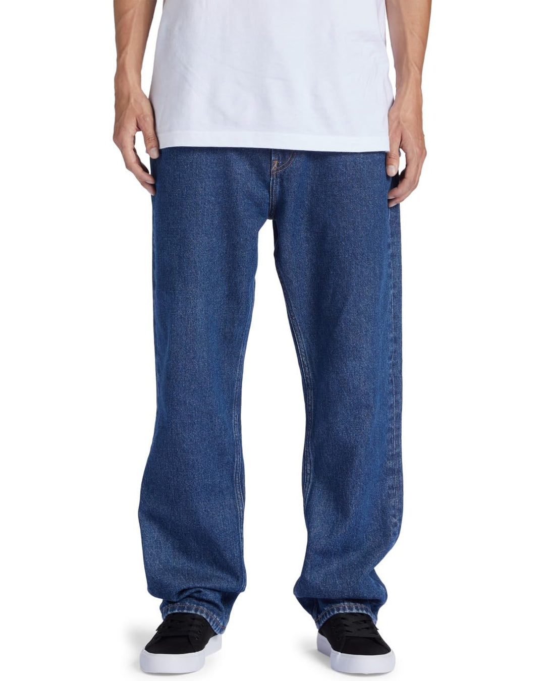 DC Shoes Herren Worker Relaxed Denim Rid Jeans, Blau-Indigo Dark, 32W/ x 32L