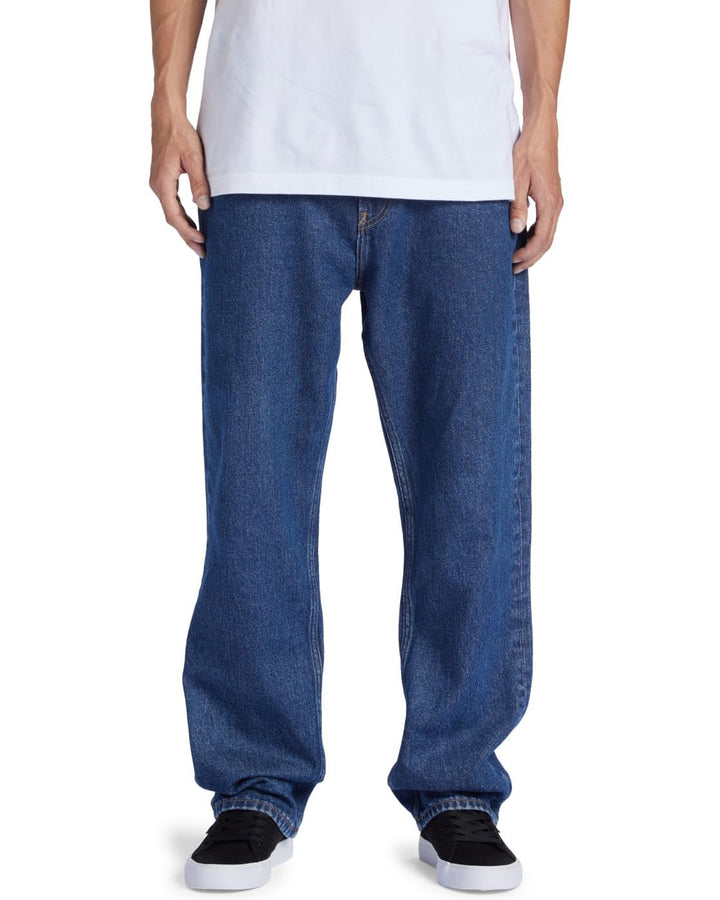 DC Shoes Herren Worker Relaxed Denim Rid Jeans, Blau-Indigo Dark, 32W/ x 32L