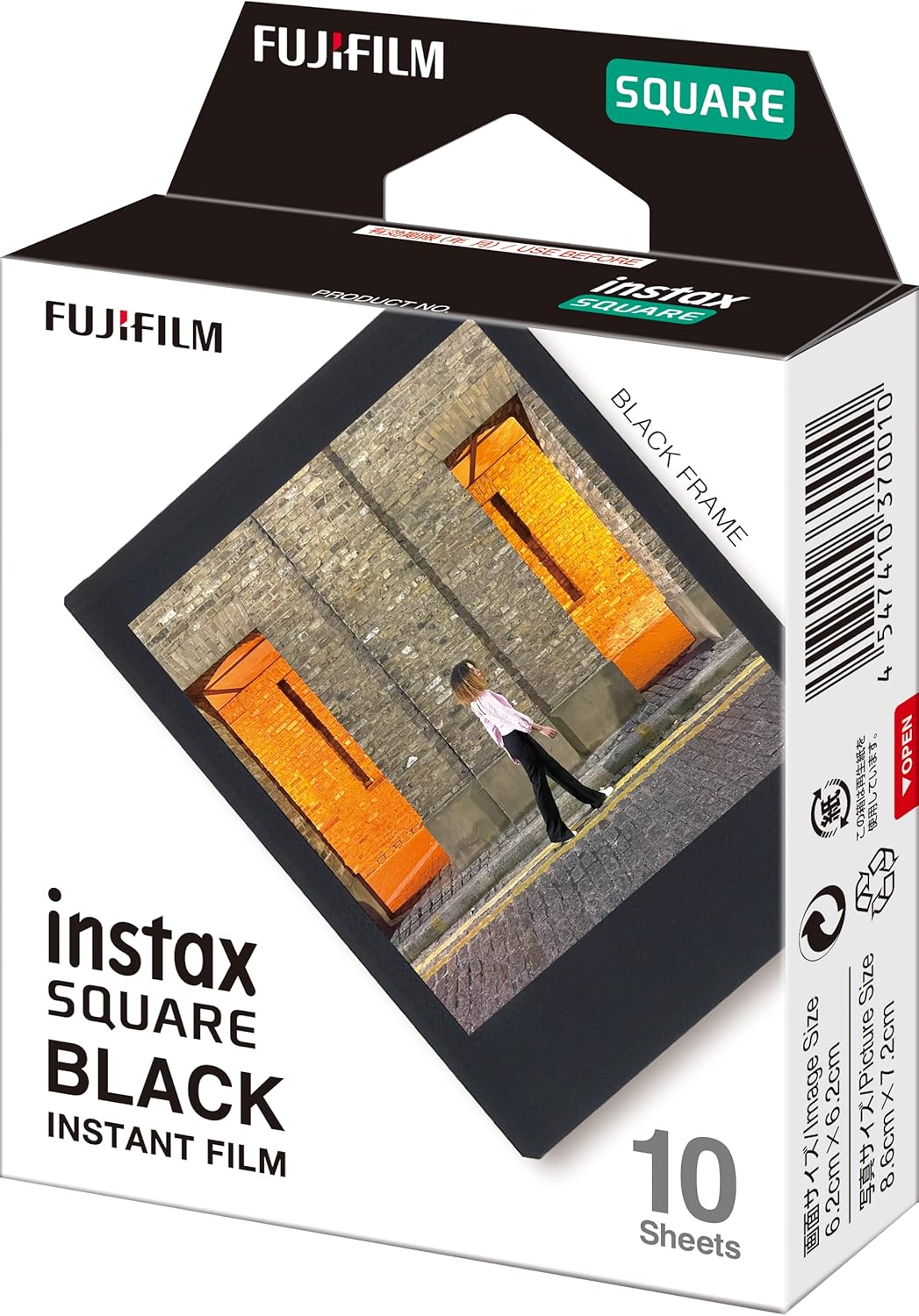 INSTAX Square Film Black Frame (Packung mit 2) Black Border 10 Stück (Packung mit 2), Black Border 1
