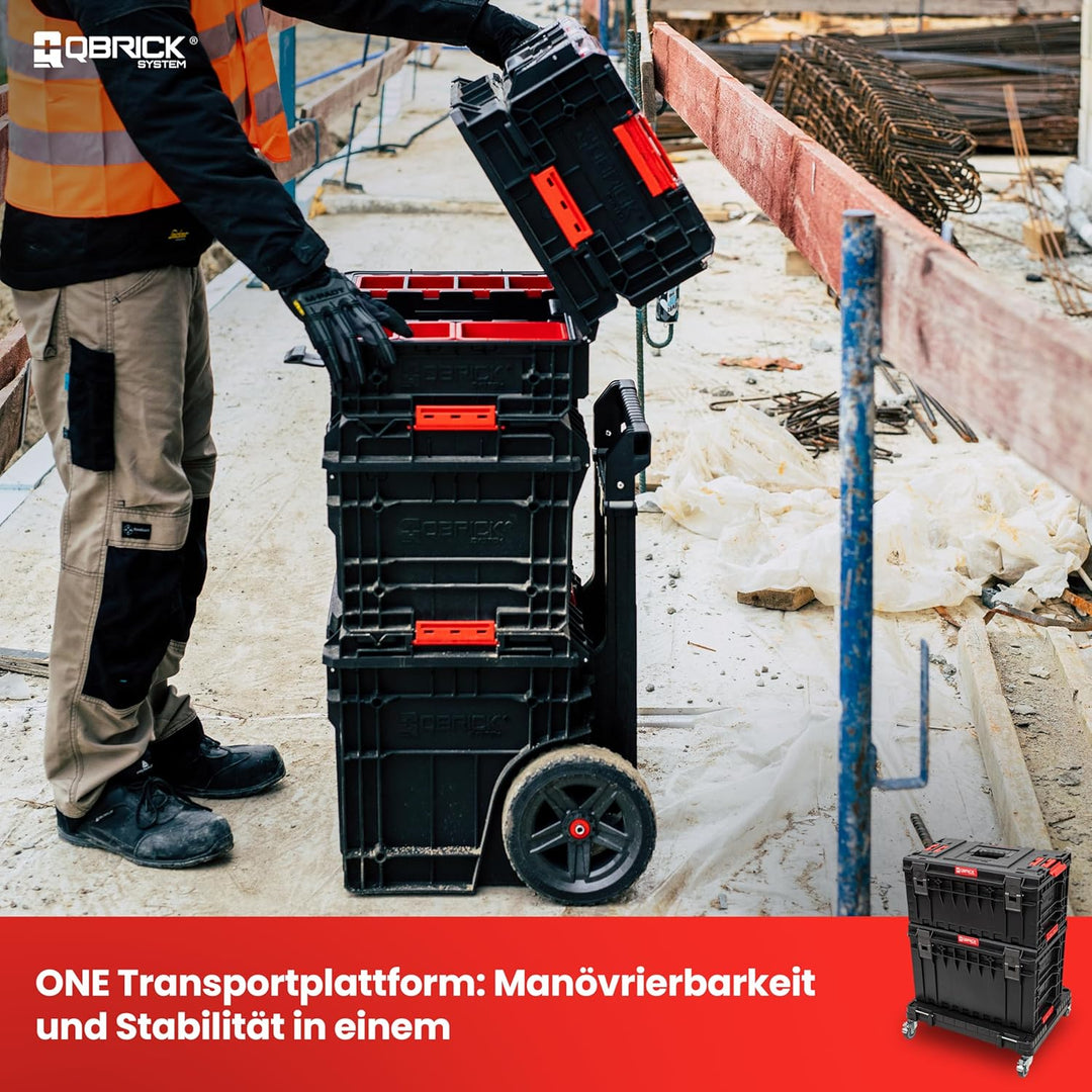 Qbrick System Transportroller One Transport Platform Workshop Black Rollbrett für Werkstatt Garage W