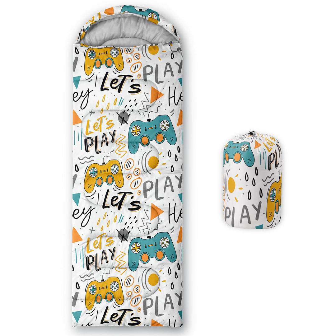 HOSIMA Schlafsack mit Fussball, für Kaltes Klima, für Erwachsene, Mädchen und Jungen, wasserdicht, f