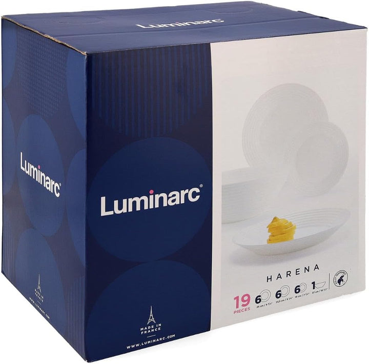 Luminarc Harena Abendessen Set Weiss 30 x 20 x 29,2 cm, Weiss 30 x 20 x 29,2 cm