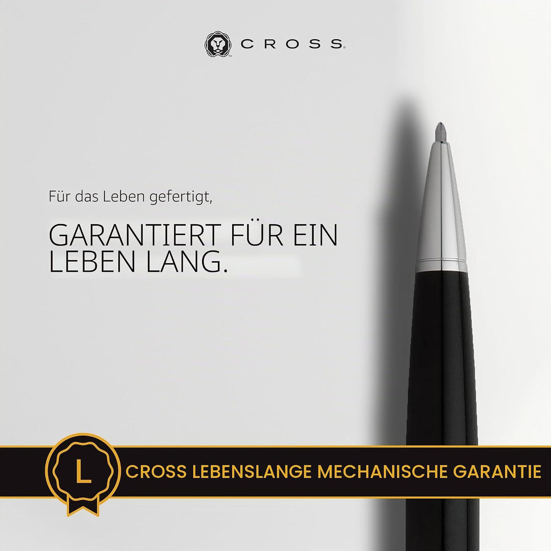 Cross Bailey Kugelschreiber (Drehmechanik, Schreibfarbe schwarz, Strichstärke M, inkl. Premium-Gesch