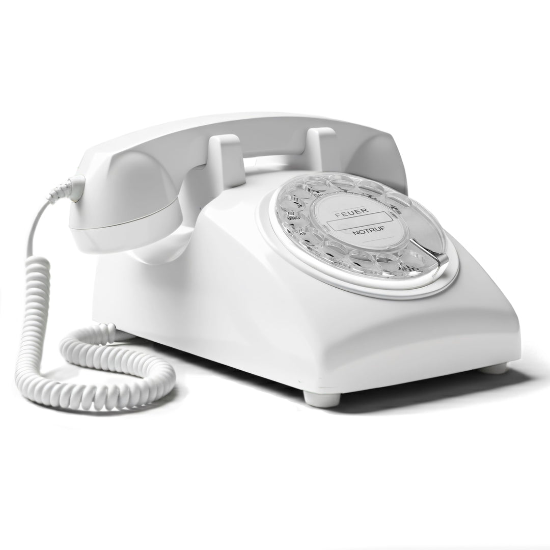Opis Technology 60s Cable Retro Telefon mit Wählscheibe – Klassisches Festnetztelefon, mechanische M