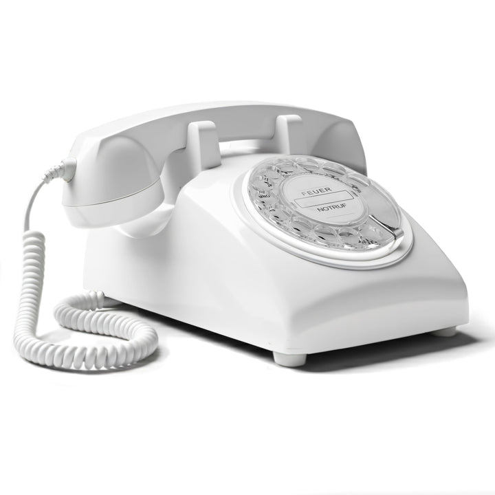 Opis Technology 60s Cable Retro Telefon mit Wählscheibe – Klassisches Festnetztelefon, mechanische M