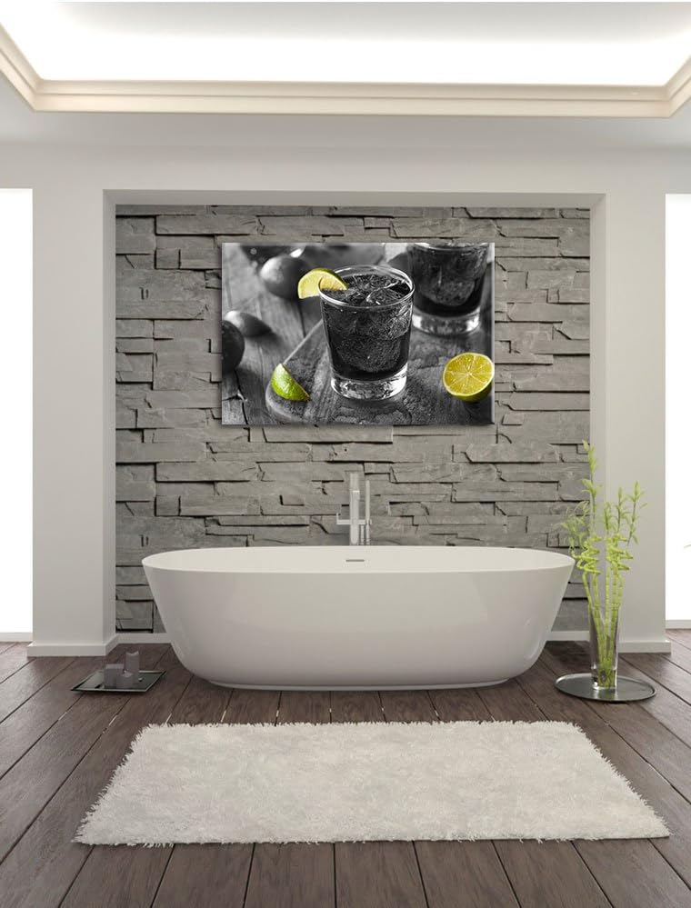 Pixxprint Erfrischender Cuba Libre als Leinwandbild/Grösse: 100x70 / Wandbild/Kunstdruck/fertig besp