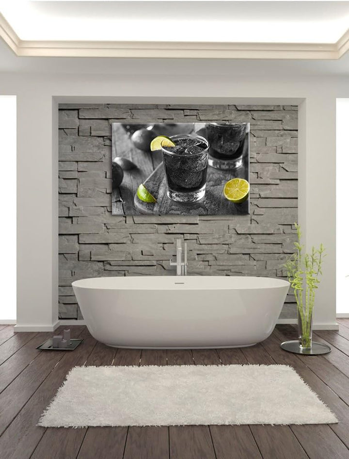 Pixxprint Erfrischender Cuba Libre als Leinwandbild/Grösse: 100x70 / Wandbild/Kunstdruck/fertig besp