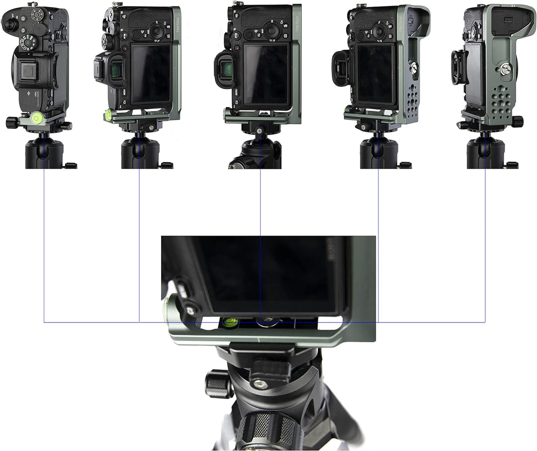 TINKTEEK Leaf Kamera L Winkel für A7R4 A7R IV A7RIV L Bracket Schnellwechselplatte L Halterung L Pla