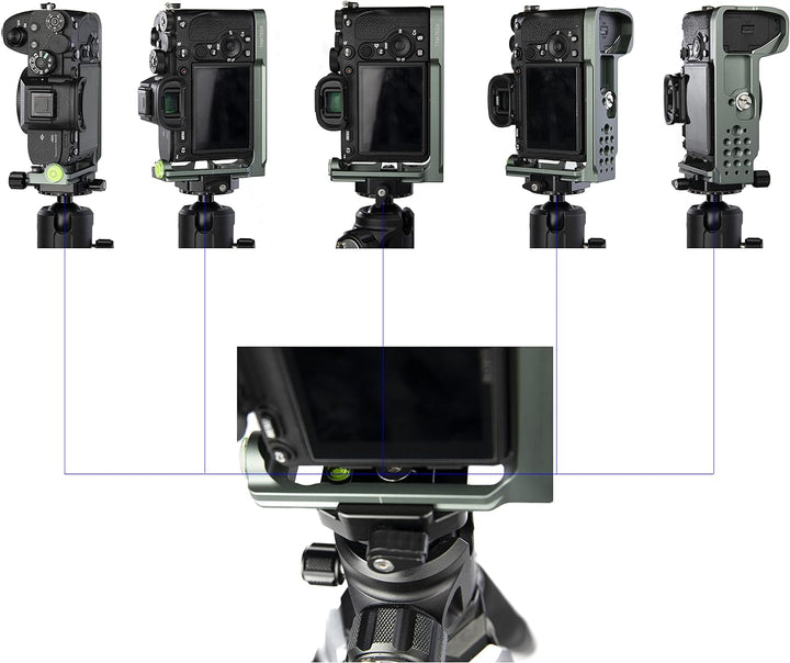 TINKTEEK Leaf Kamera L Winkel für A7R4 A7R IV A7RIV L Bracket Schnellwechselplatte L Halterung L Pla