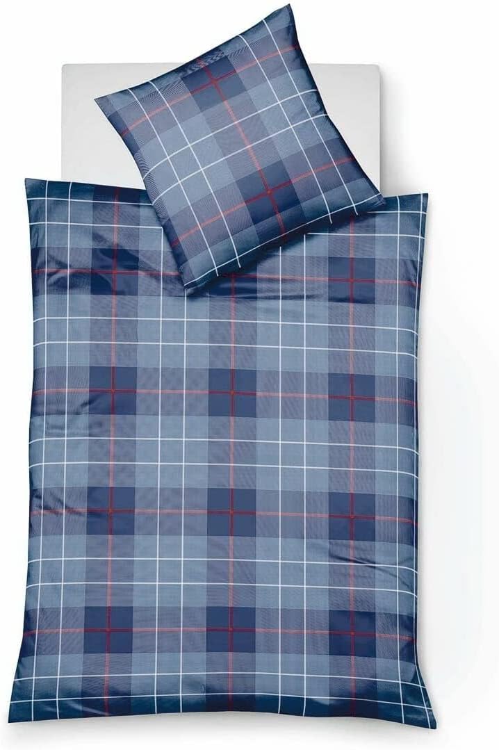 fleuresse Edelflanell Bettwäsche Lech Anderson blau 1 Bettbezug 155 x 220 cm + 1 Kissenbezug 80 x 80
