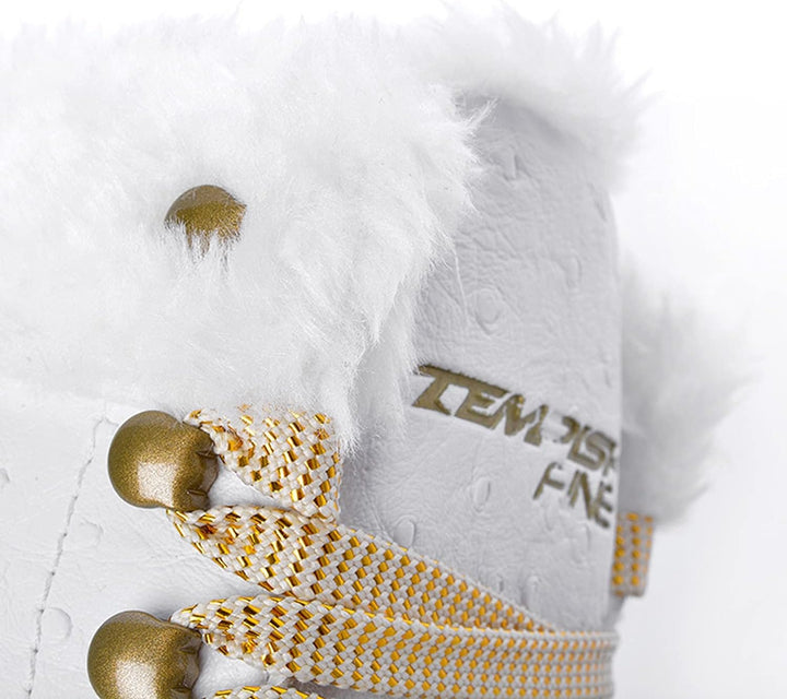 TEMPISH FINE Schlittschuh | Damen | mit Kunstfell | Eiskunstlauf | Freizeit | bequem &amp; warm I weiss