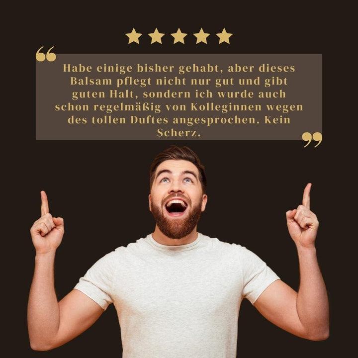 BartZart Agadir Bartwachs mit Moschus Duft I 50g Bartbalsam für Männer I Bart Balsam mit Arganöl für