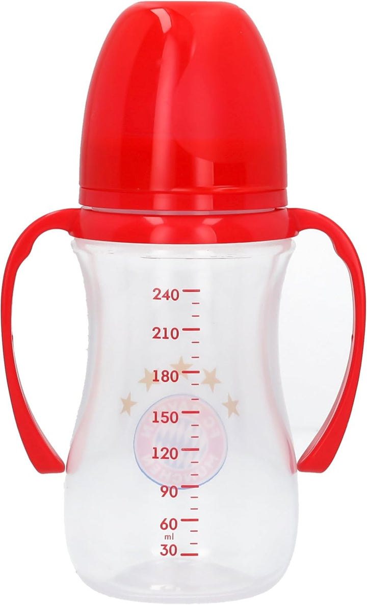 FC Bayern München Baby Trinkflasche Logo mit Haltegriff | Babytrinkflasche | Nuckelflasche | Flasche