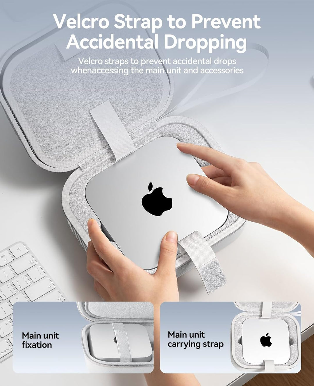 ORICO Aufbewahrungstasche für Mac mini M4 - Stossfeste, antistatische Hartschale aus 900D wasserabwe