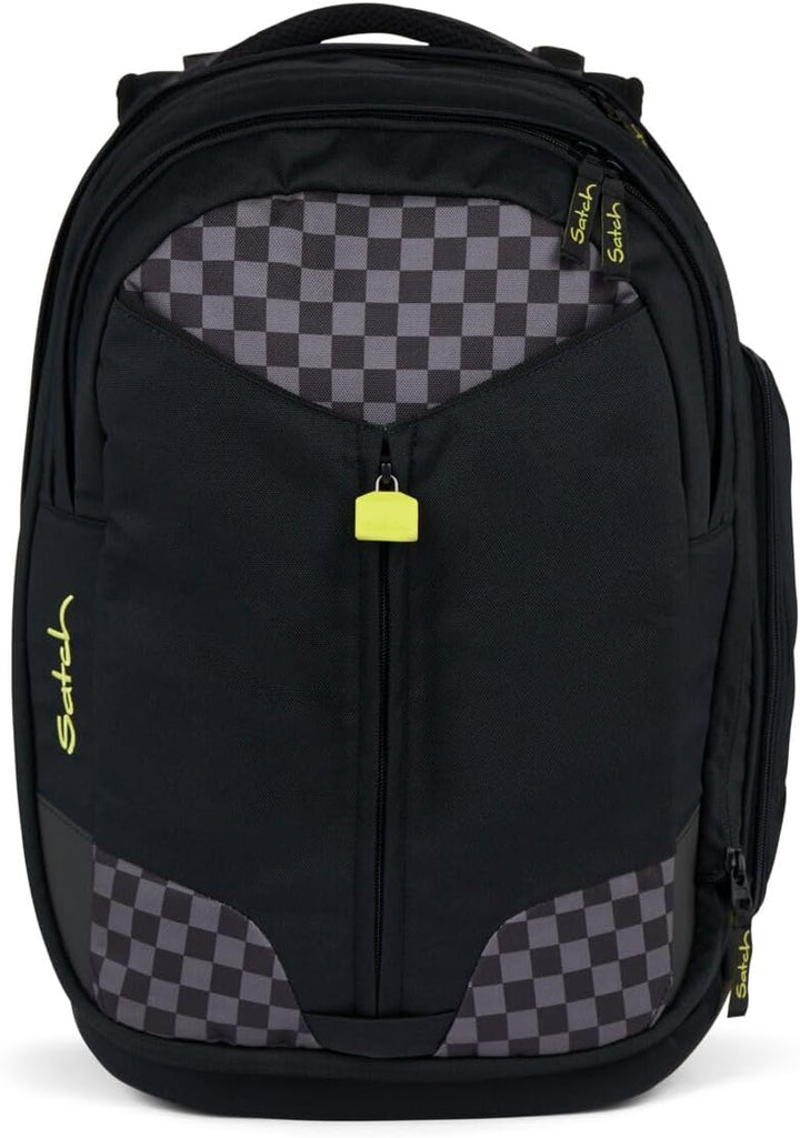 Satch Match Schulrucksack Set 3tlg. (Dark Skate) inkl. Schlamperbox und Sporttasche, Dark Skate