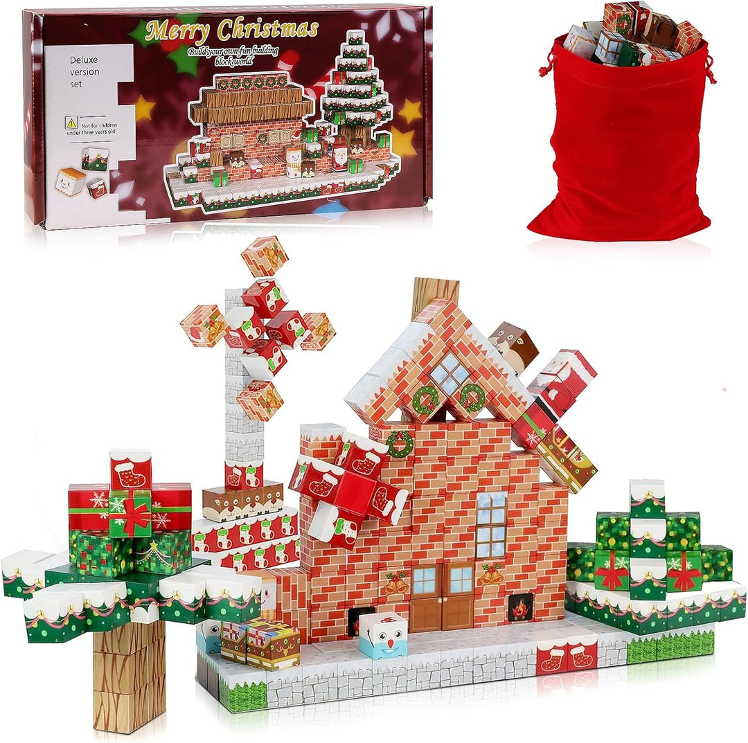 Magnetische Bausteine- Baue Mine Magnet Welt Zauberportal Set Christmas, Magnetische Bauwelt Kleinki