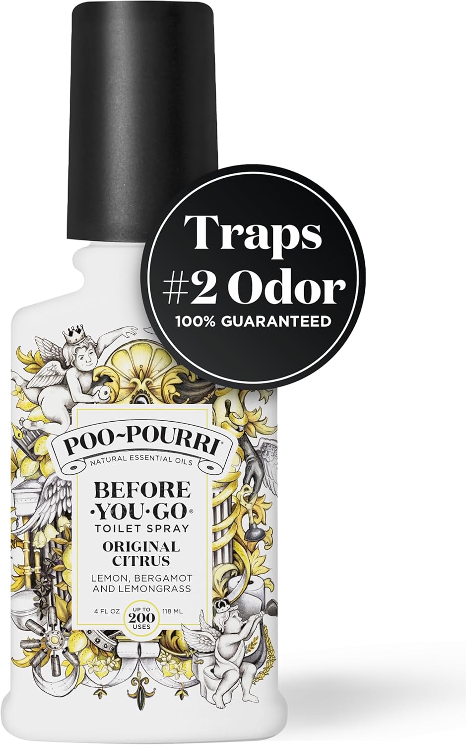 Poo-Pourri Before-You-Go WC-Spray 4 oz weiss Original Citrus Scent 118 ml (1er Pack), Original Citru
