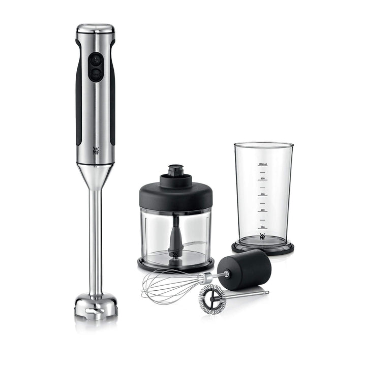 WMF Lineo Stabmixer Set 5-teilig, Pürierstab, Schneebesen, Milchaufschäumer, Zerkleinerer, 700 Watt,