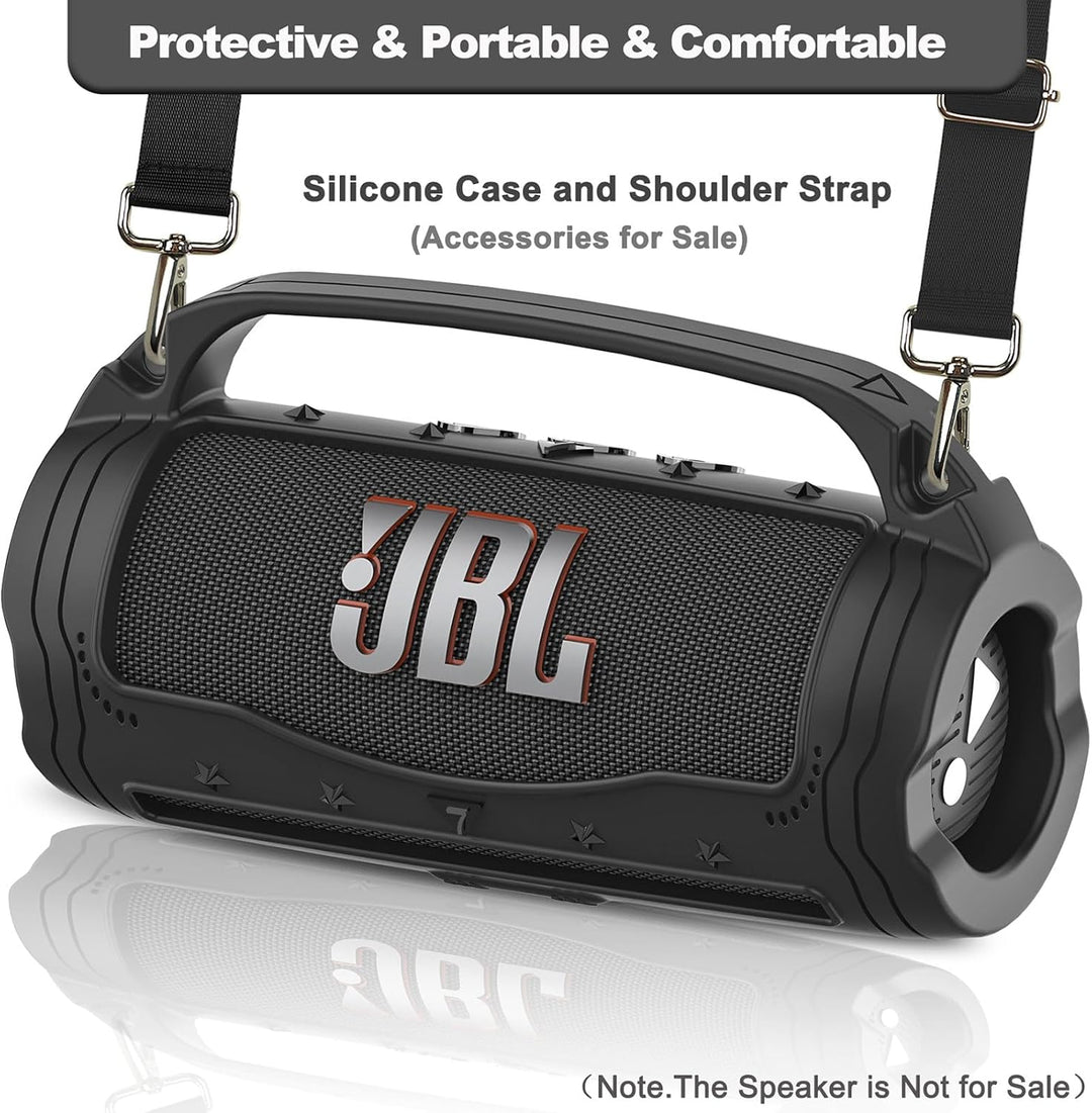 Silikon Schutzhülle für JBL Flip 7 Lautsprecher – Stossfeste Tragetasche mit Abnehmbarem Schultergur
