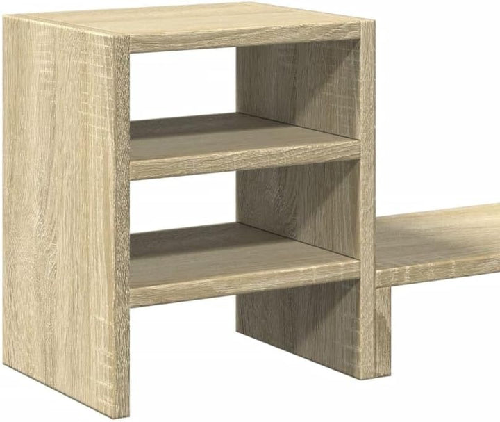 vidaXL Monitorständer, Schreibtischaufsatz mit Schreibtisch-Organizer, Unterbau Bildschirm Laptop St