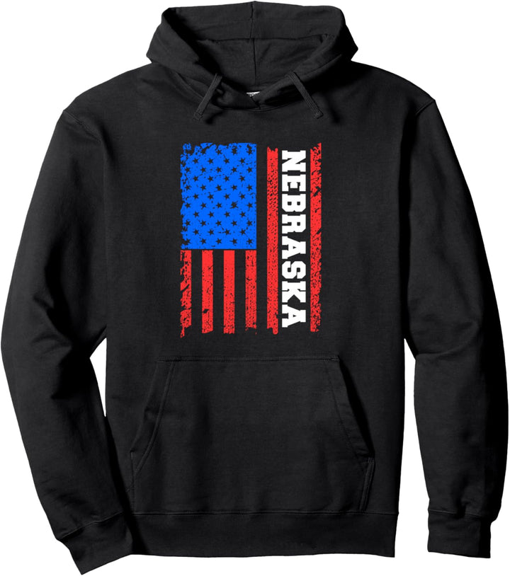 Nebraska USA Flagge Pullover Hoodie