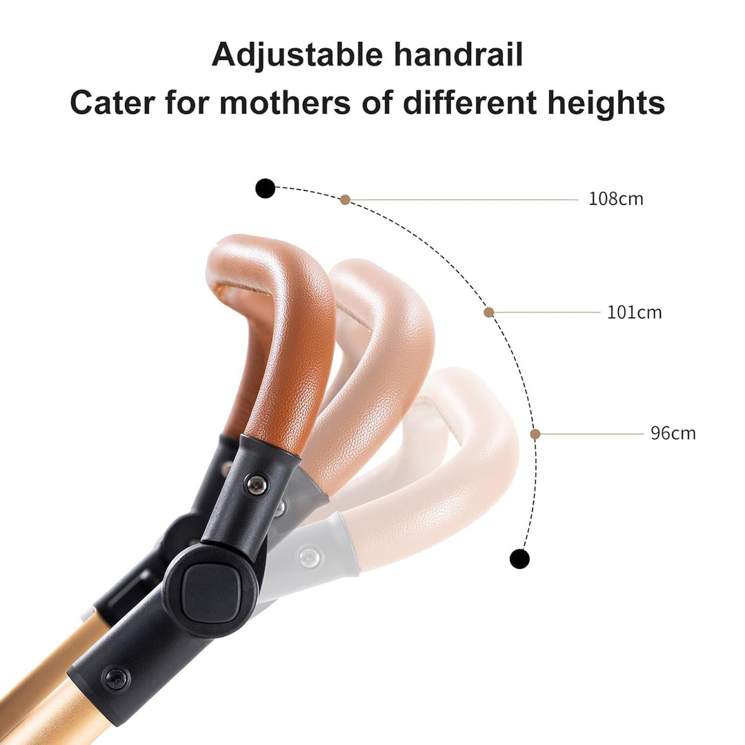 BEBBY 3-in-1 Kinderwagen KombiKinderwagen-Set 2-in-1 Buggy faltbar Luxus Hochlandschaft Neugeborenes