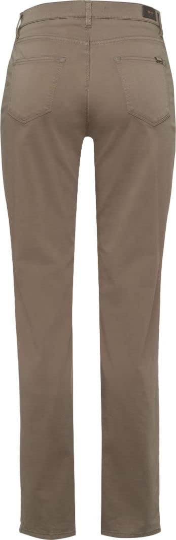 BRAX Damen Style Carola Five-Pocket Wertigem Baumwollsatin Hose 25W / 32L Khaki, 25W / 32L Khaki
