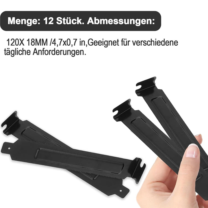 PCI Slot Abdeckung 12 Stück, 120X 18MM PCI Steckplatzabdeckung, Steckplatzabdeckungen, Hartstahl Sta