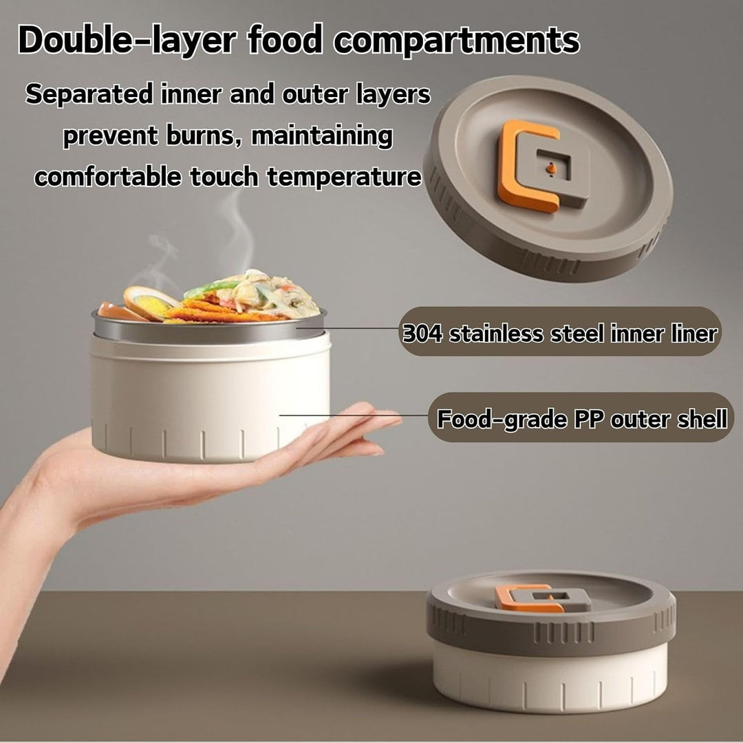 Thermobehälter für Essen 2600ml, Edelstahl Warmhaltebehälter Tragbare Isolierte Thermobecher Essen m
