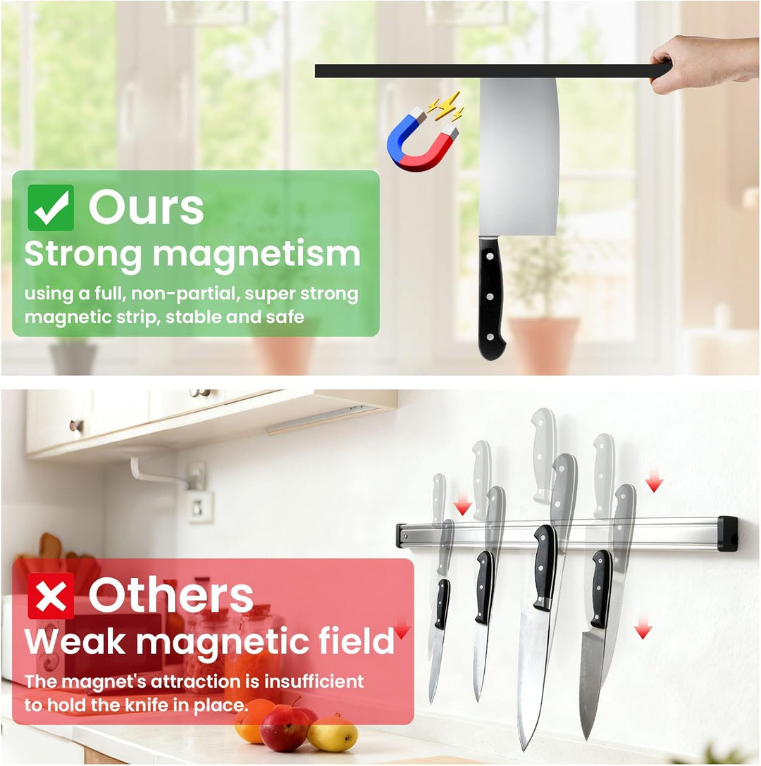 THMINS Magnetleiste Messer, 40 cm Magnetischer Messerhalter für die Wand, zur Messeraufbewahrung Wer
