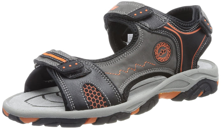 Lico Jungen Emil VSandalen 25 EU Grau Schwarz Orange, 25 EU Grau Schwarz Orange