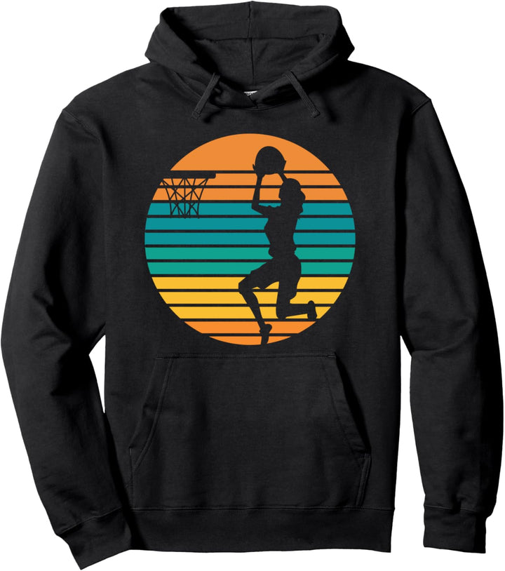 Basketball Retro Basketballspieler Basketballmannschaft Pullover Hoodie