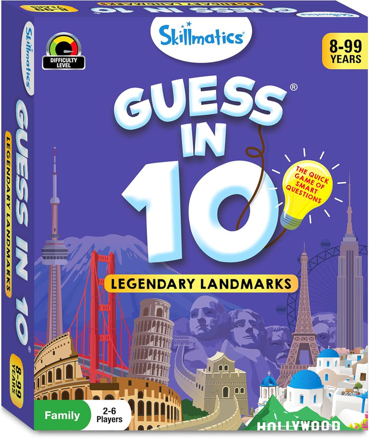 Skillmatics Guess in 10 Legendary Landmarks, Kartenspiel mit cleveren Fragen, extrem unterhaltsam fü