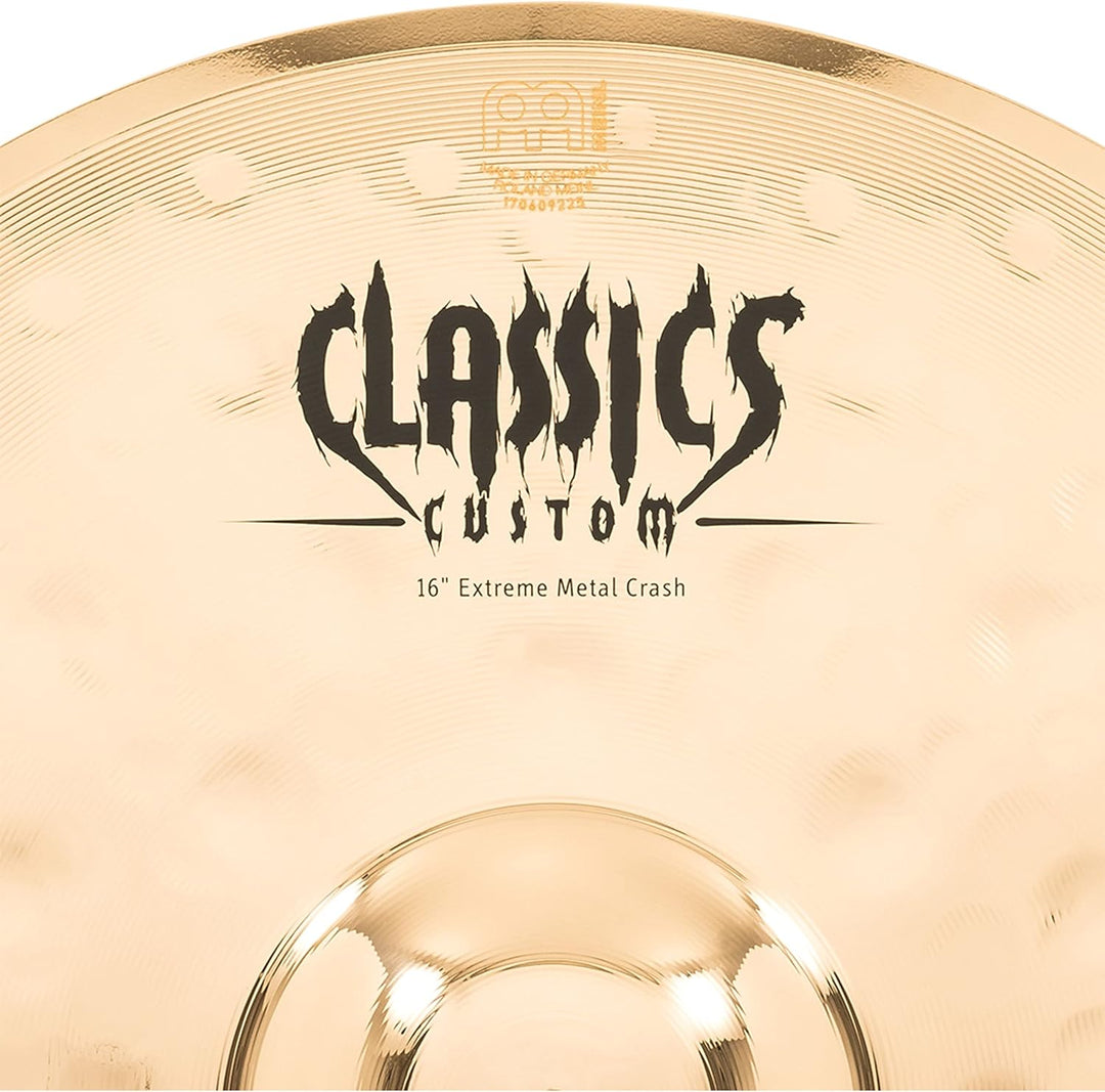 Meinl Cymbals Classics Custom Extreme Metal Crash 16 Zoll (Video) Schlagzeug Becken (40,64cm) B12 Br
