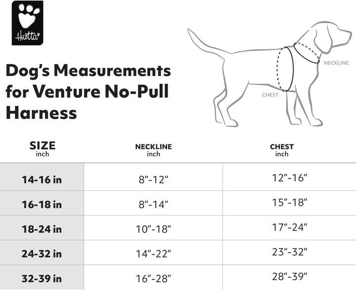 Hurtta Venture No-Pull Geschirr für Hunde, reflektierend, verstellbar, wasserdicht, Coral Pink 60-80