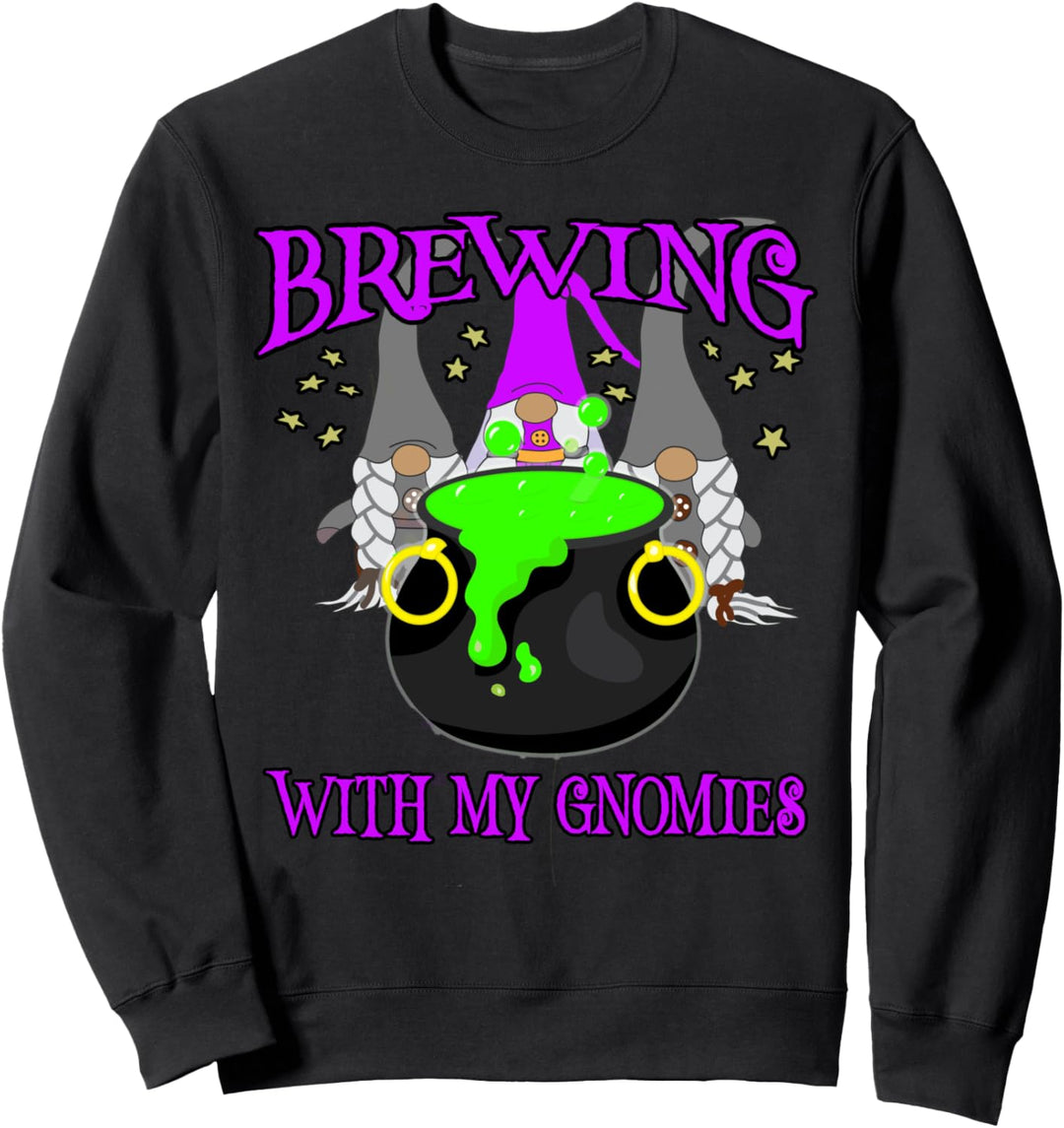 3 Halloween-Hexenzwerge, die mit meinen Gnomies brauen Sweatshirt