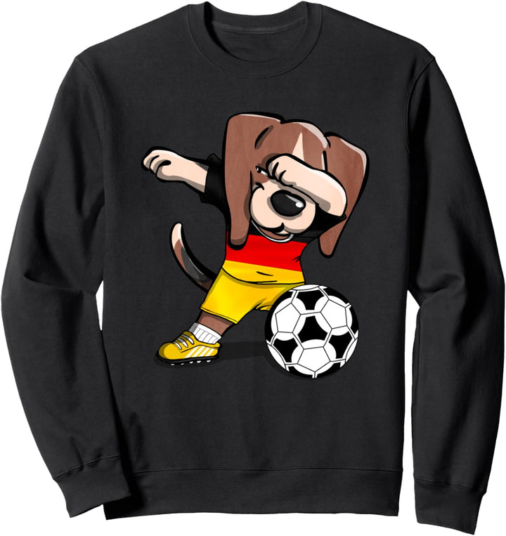 Dabbing Beagle Dog Deutschland Fussball - Deutsche Flagge Sweatshirt
